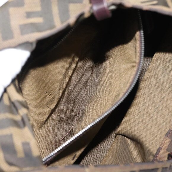 FENDI Zucca Canvas Tote Bag Black Brown Auth 150031 - Picture 13 of 16
